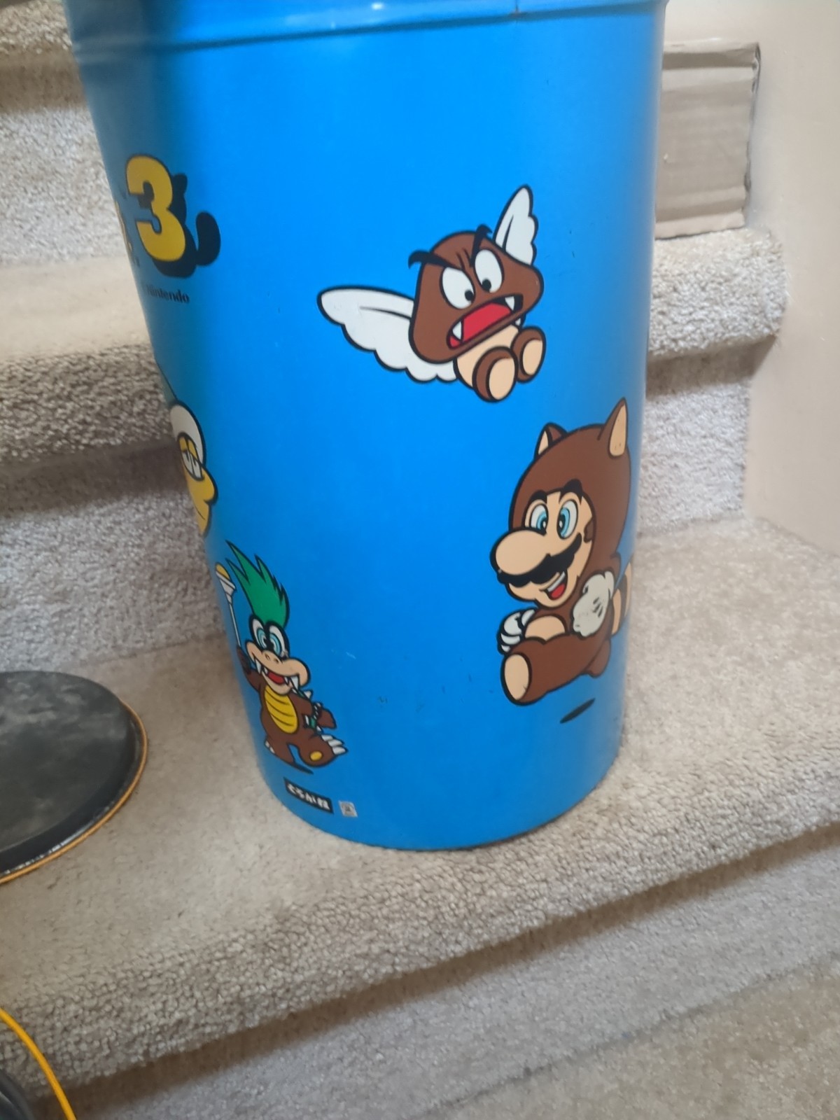 Super Mario trash can Set Bowser Peach Nintendo Japan Garbage Mario Bros 1 And 3