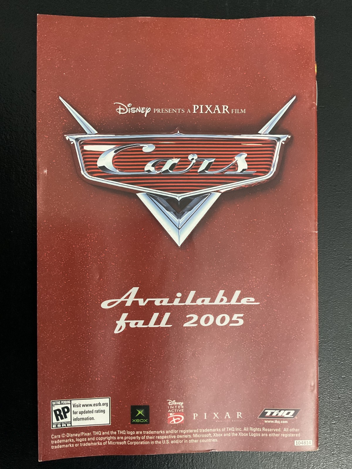 The Incredibles Microsoft XBOX Instruction Manual Only