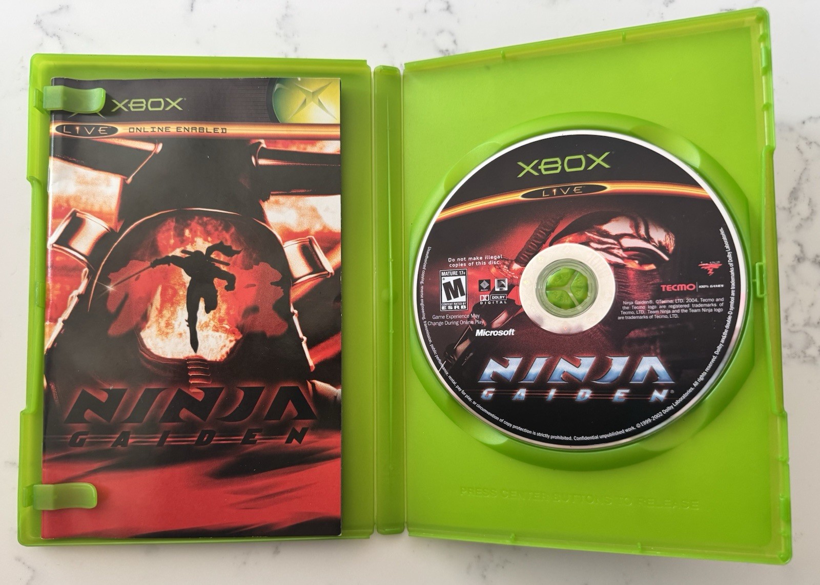 Ninja Gaiden (Microsoft Xbox, 2004). CIB. Tested