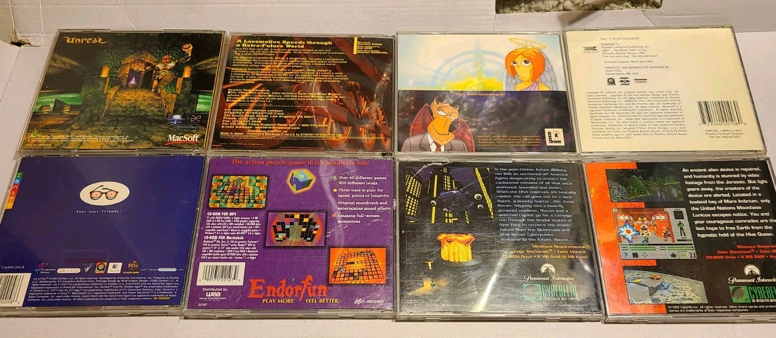 50 Macintosh Mac Video Game LOT 200 Program Arcade+Learning Educational Software