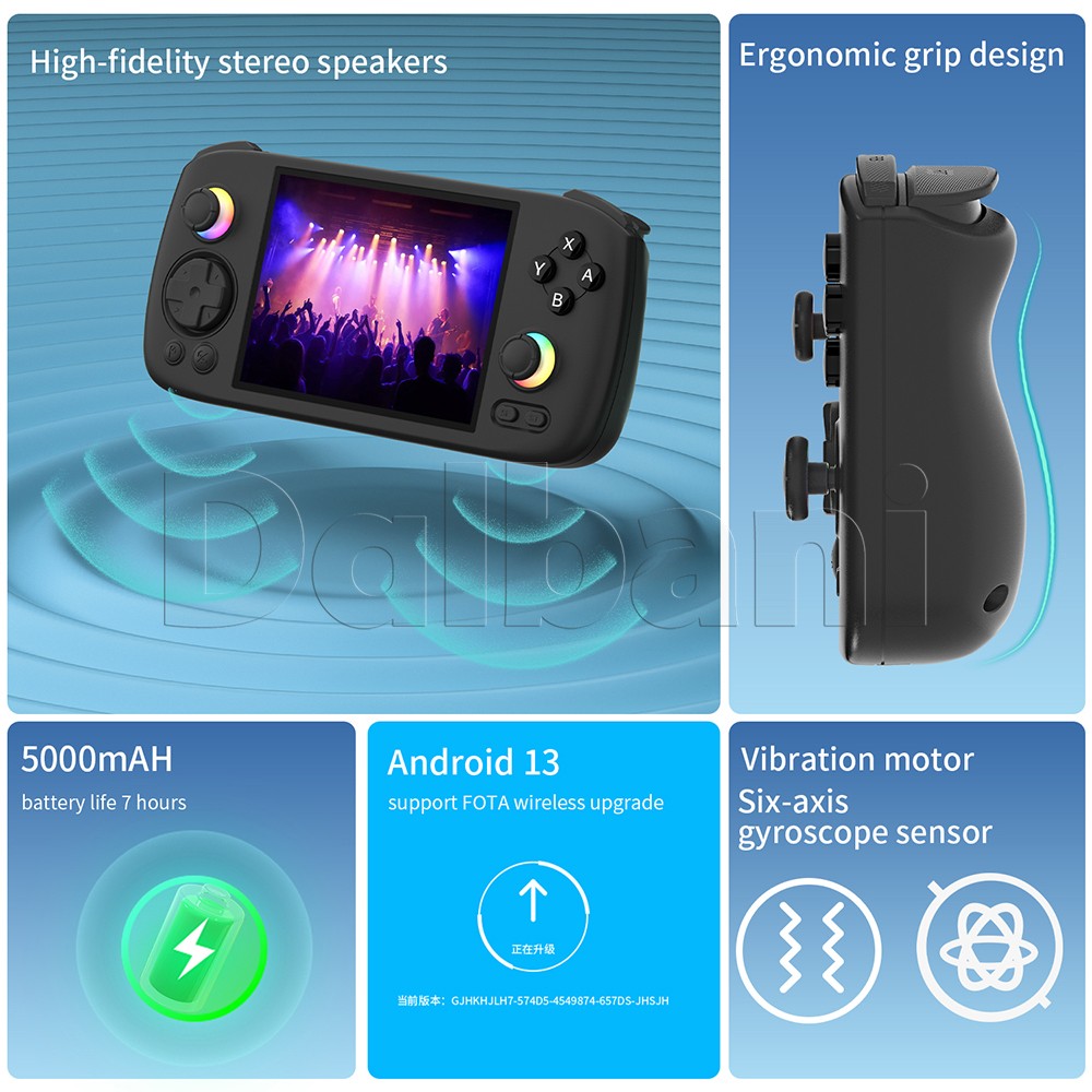 RG 406H Black Anbernic Retro Handheld Game Console RG406H 4-inch IPS screen