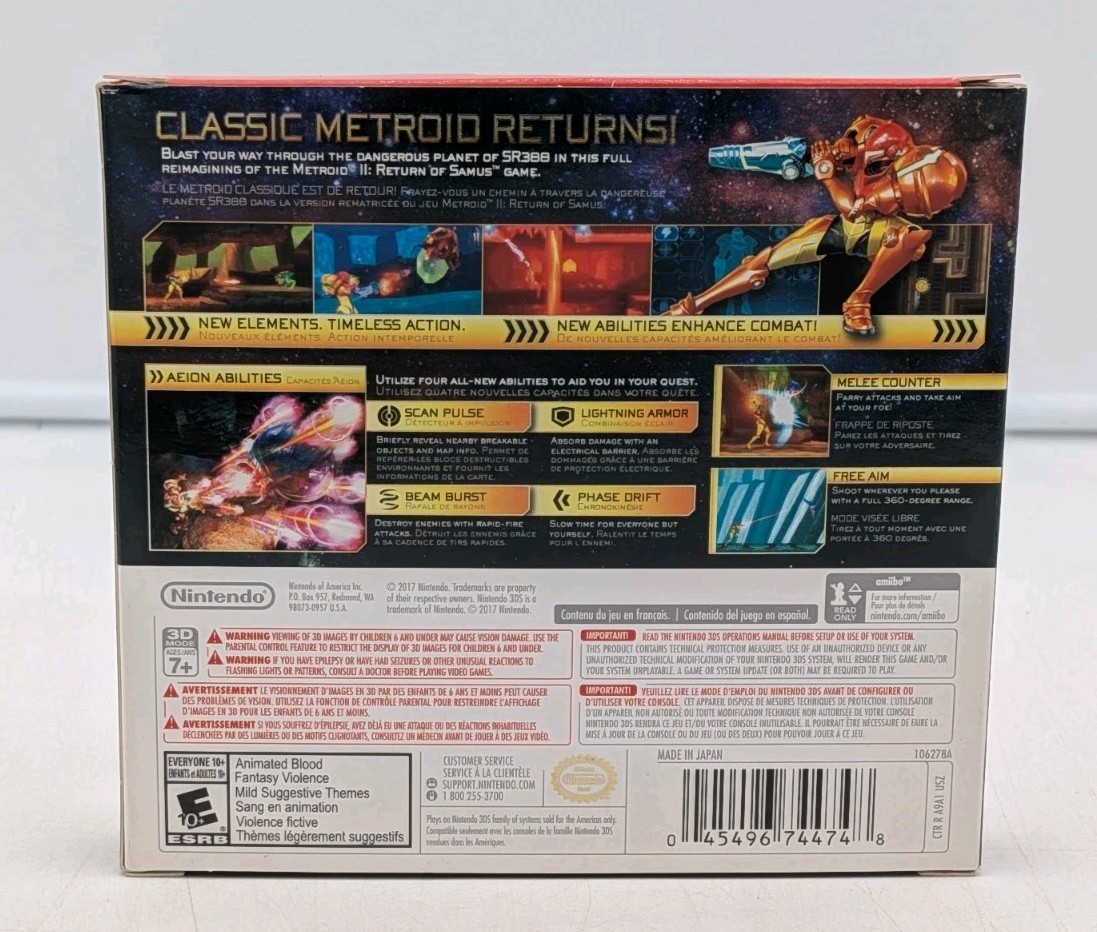 Metroid Samus Returns Special Edition 3DS New Open Box CIB
