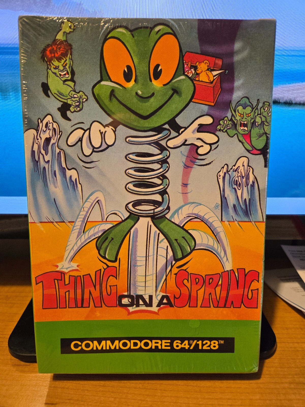 Vintage 1987 Thing On A Spring (Commodore 64/128 Video Game) NEW, Sealed