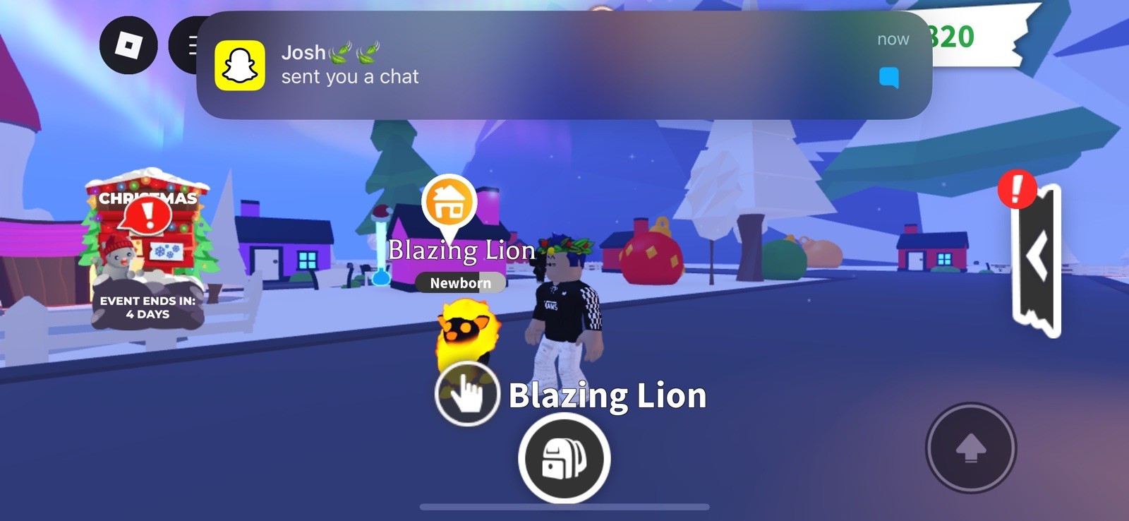 Adopt Me! Blazing Lion (No Potion) Newborn In-Game Pet- Digital Delivery Only