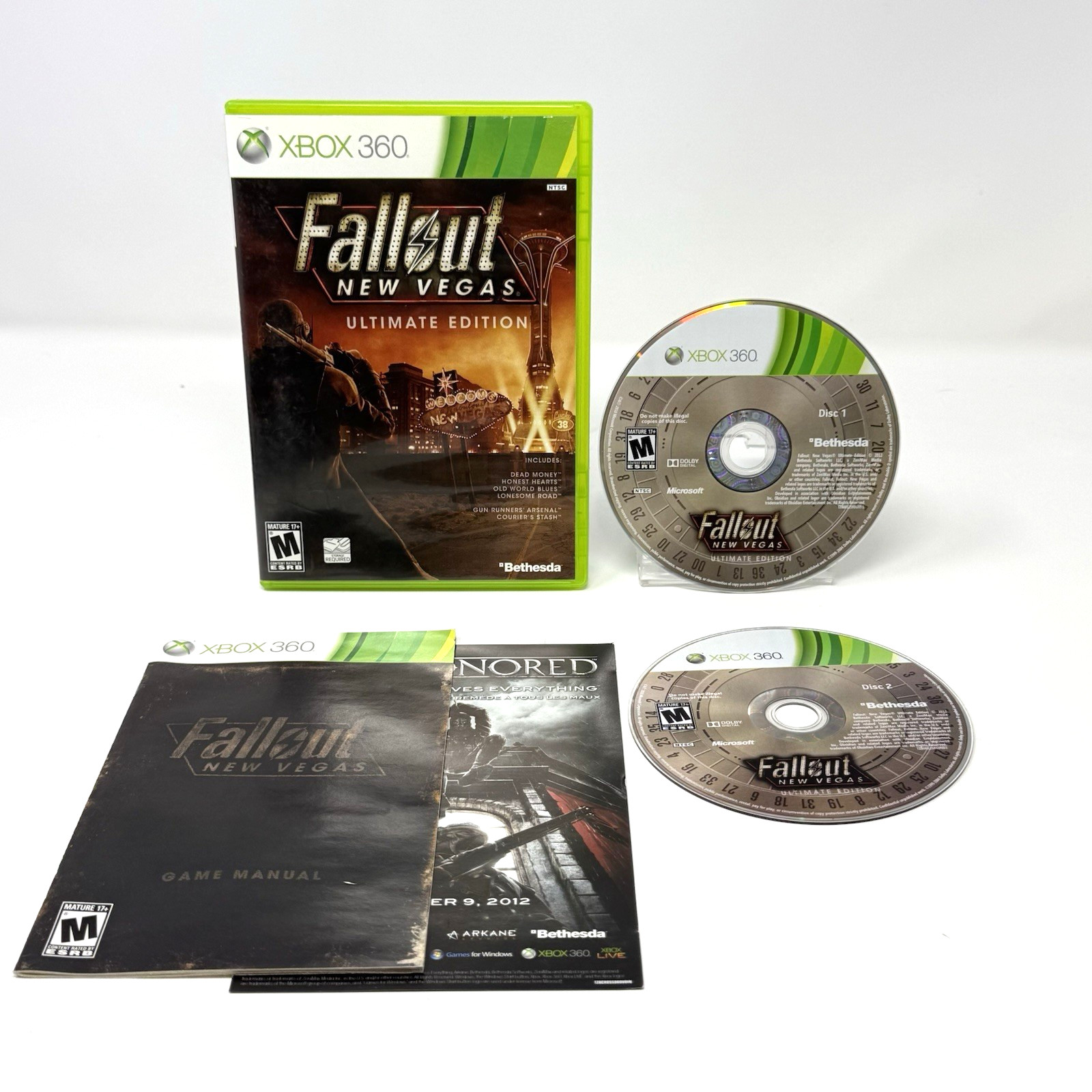 Fallout New Vegas Ultimate Edition Xbox 360 Complete CIB Tested 2 Disc Set