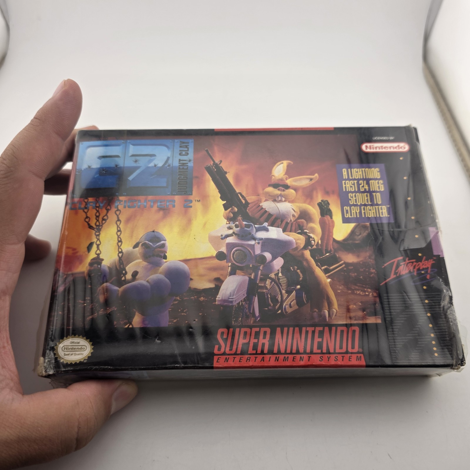 Clay Fighter 2 – Box With Reg Card – Super Nintendo Snes – Shrink (No Game)