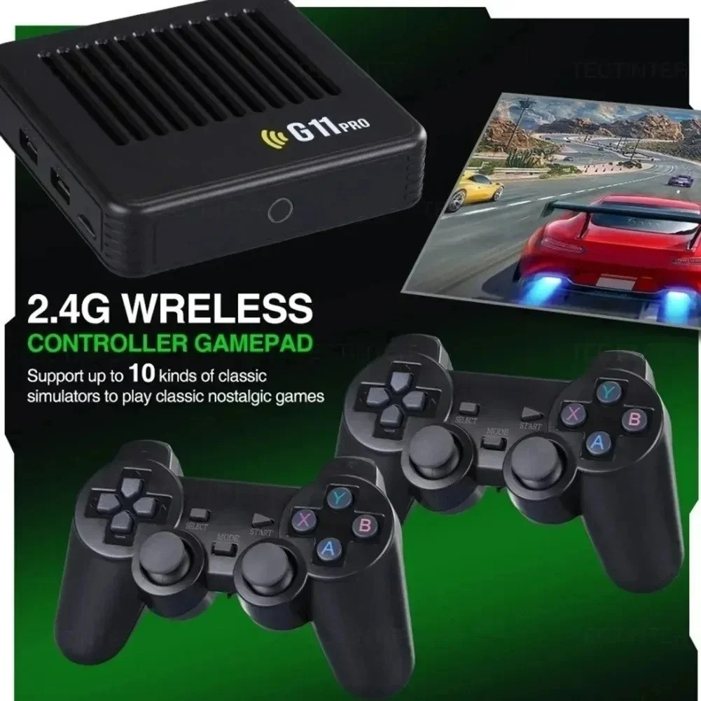 G11 Pro Game Box 256GB 60000+ Retro Games 4K HDMI Console 4 Controllers PS1 GBA