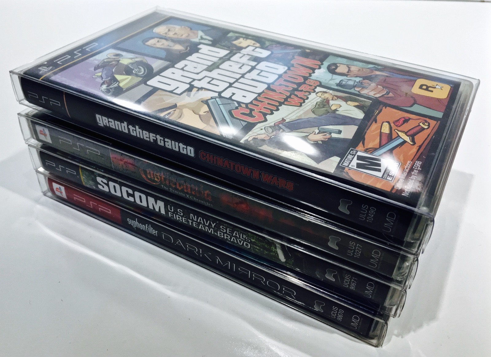 15 PSP Box Protectors Custom Made Crystal Clear Playstation Portable Cases New!