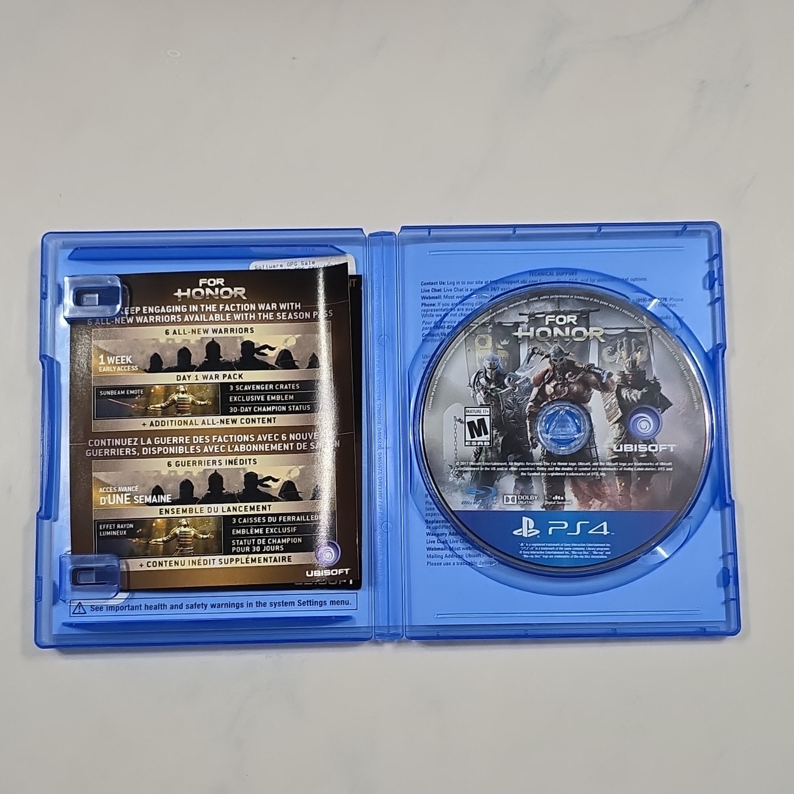 Ubisoft For Honor (PS4) M – Mature Action & Adventure, Online Playability