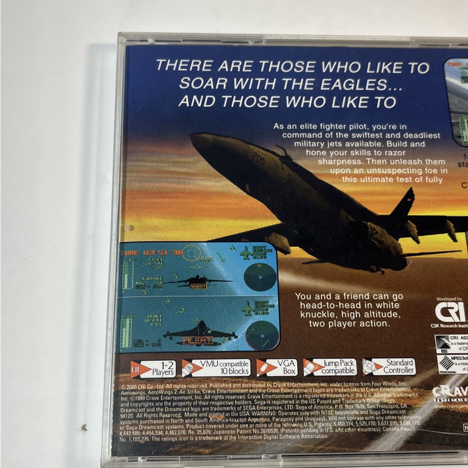 AeroWings 2: Air Strike (Sega Dreamcast, 2000) CIB Complete – Tested & Working