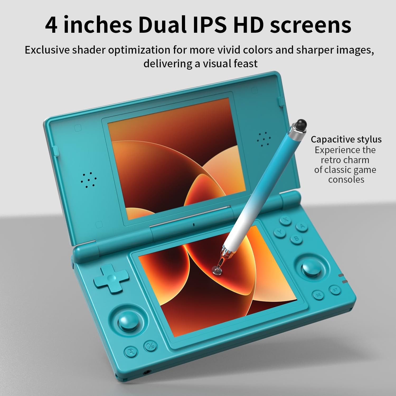 Anbernic RG DS Flip Retro Handheld Game Console , RGDS 4.0 Inch Dual IPS Touc…