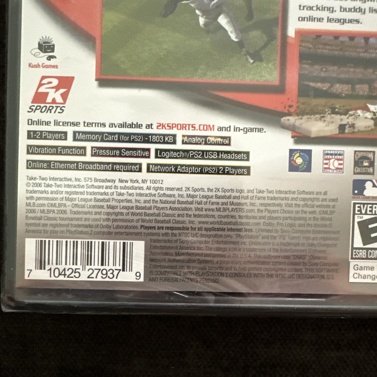 MLB 2K6 Playstation 2 PS2 Major League Baseball Sony 2, 2006 New