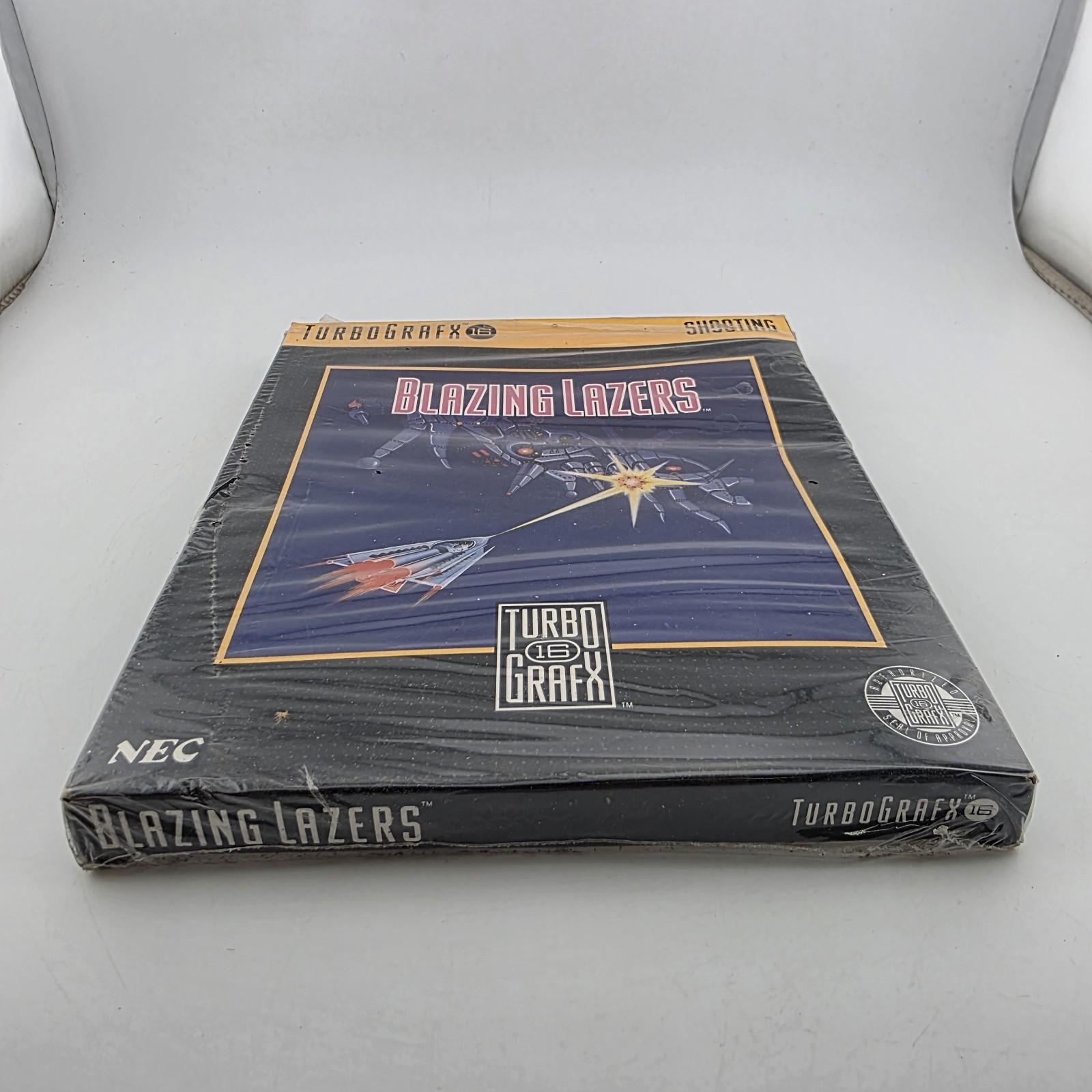 Blazing Lazers (TurboGrafx-16, 1989) – Box Only – Shrink Wrap – Rare