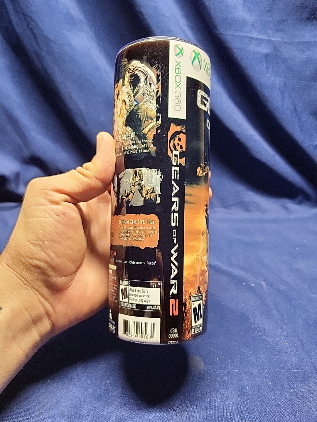Gears of War 2 (Microsoft Xbox 360, 2008) Artwork 20oz Sublimation Tumbler