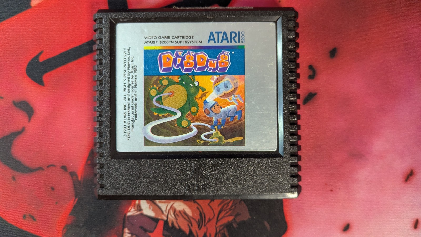 Dig Dug (Atari 5200, 1983) Game Cartridge with Manual – Tested and working