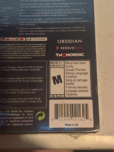Nordic Pillars of Eternity II: Deadfire (PC) New Sealed