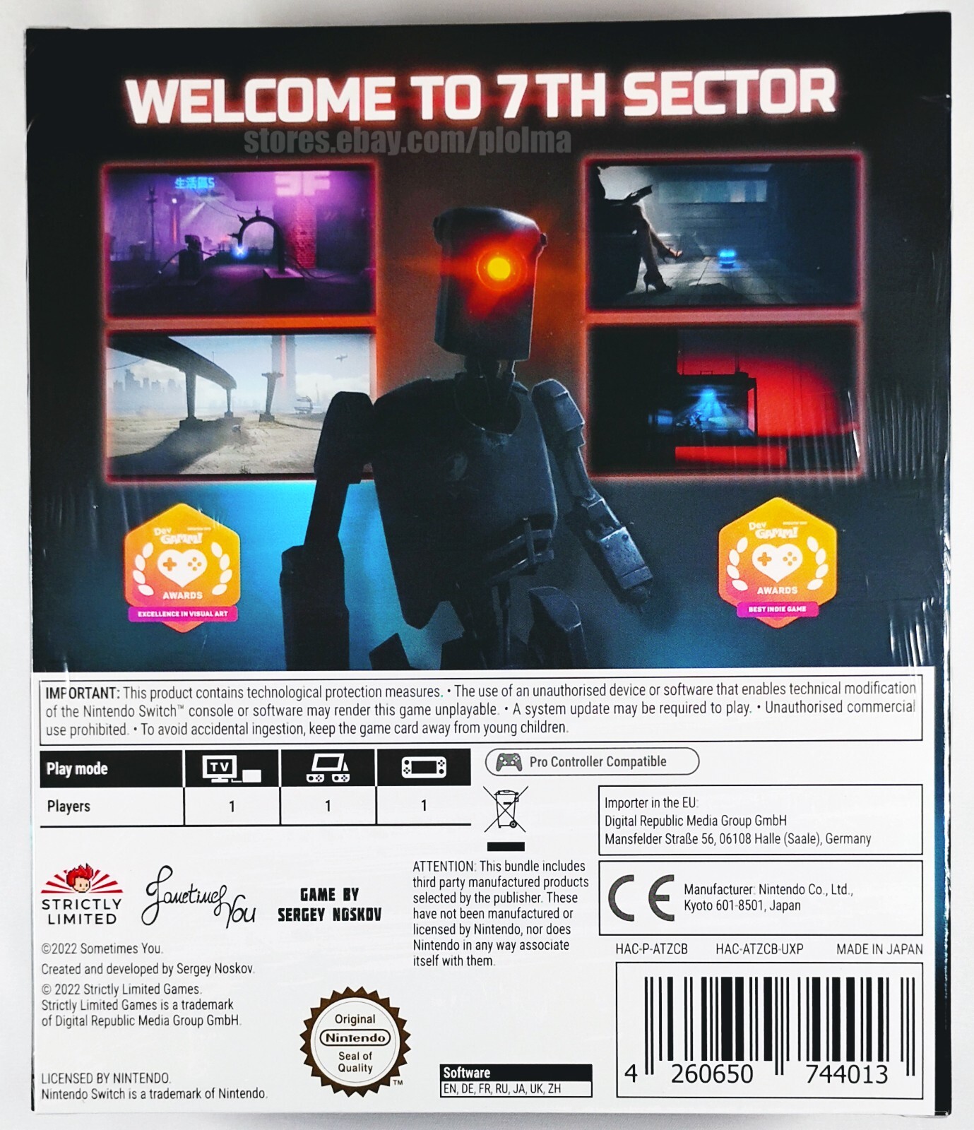 7th Sector SPECIAL LIMITED EDITION Nintendo Switch Game Strictly Limited Seventh