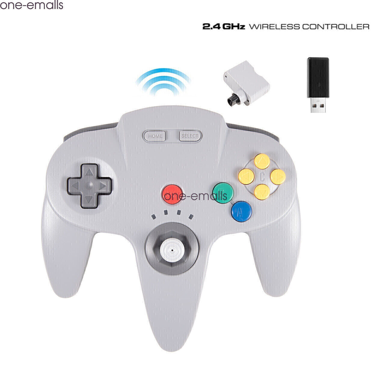 Wireless N64 Controller for Nintendo 64 Console PC Windows Switch w/ Rumble Pak.