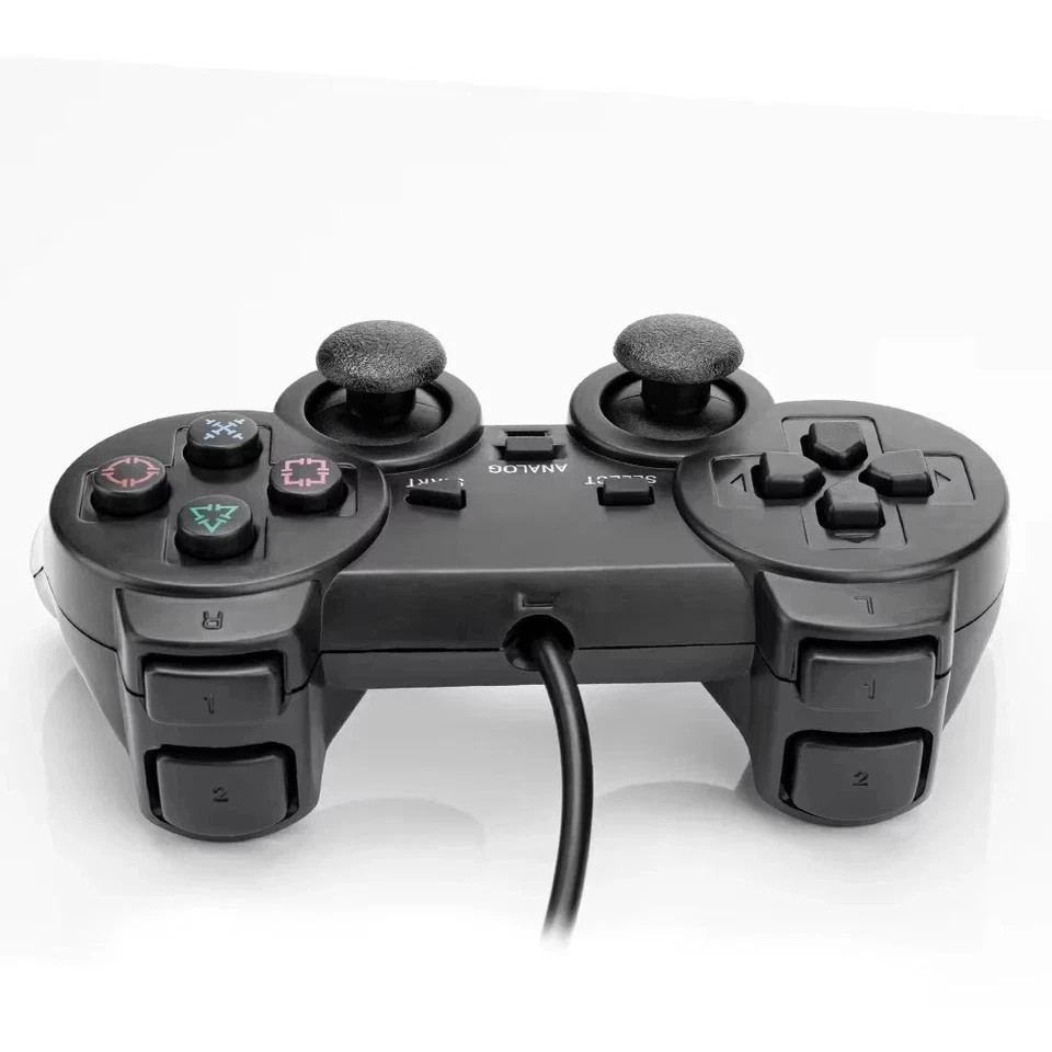 Wired PS2 Game Controller Dual Shock Vibration Joystick for PlayStation 1PCS