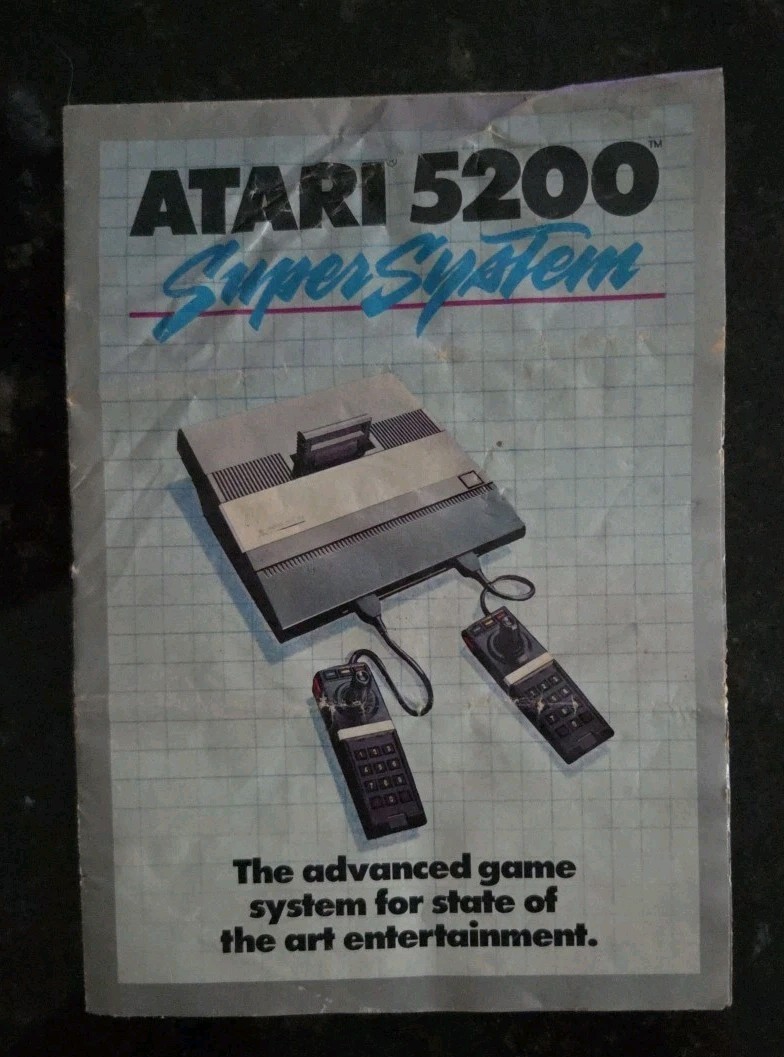 Vintage 1983 ATARI 5200 Super System Software Game Promo Insert Fold-Out Poster