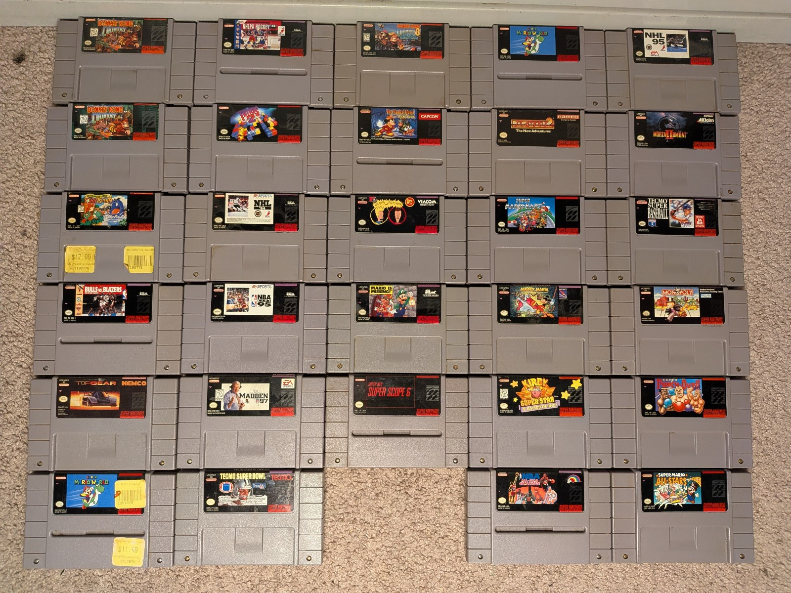 SNES CARTRIDGE – PICK YOUR CART – TESTED* – WORKS* – SEE DESC* MAY HAVE MANUAL*