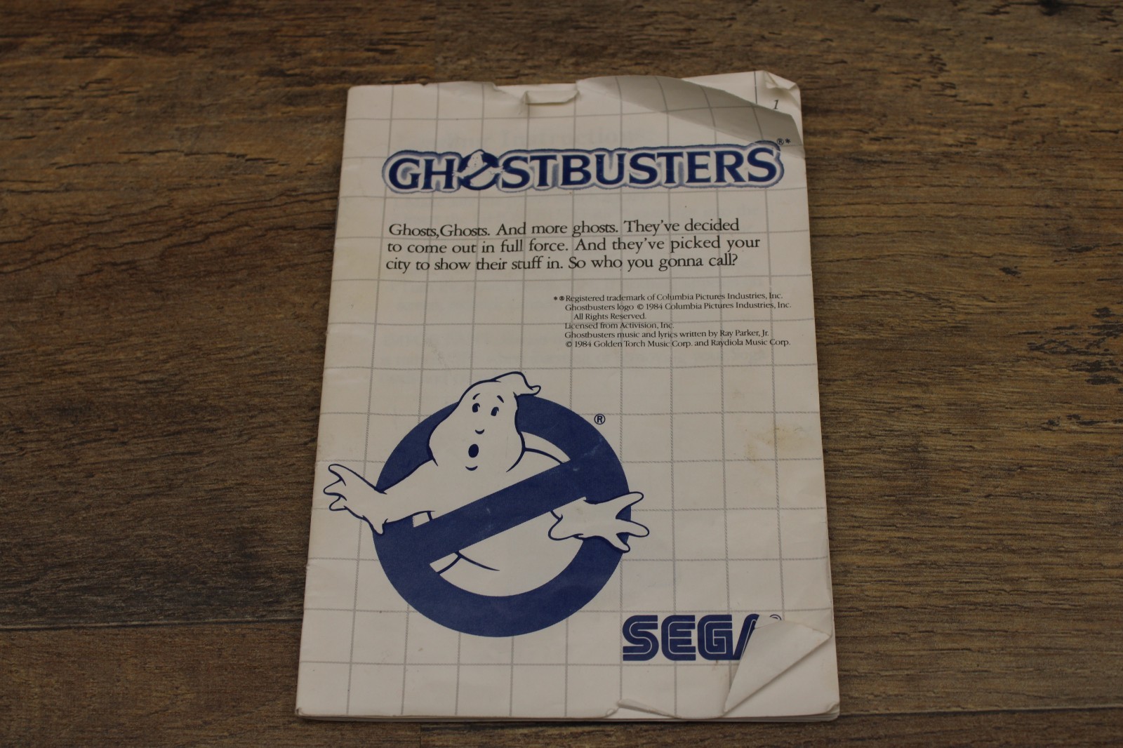 Ghostbusters (Sega Master System, 1987) SMS CIB Complete w/ Manual SHIP W/TRACKI