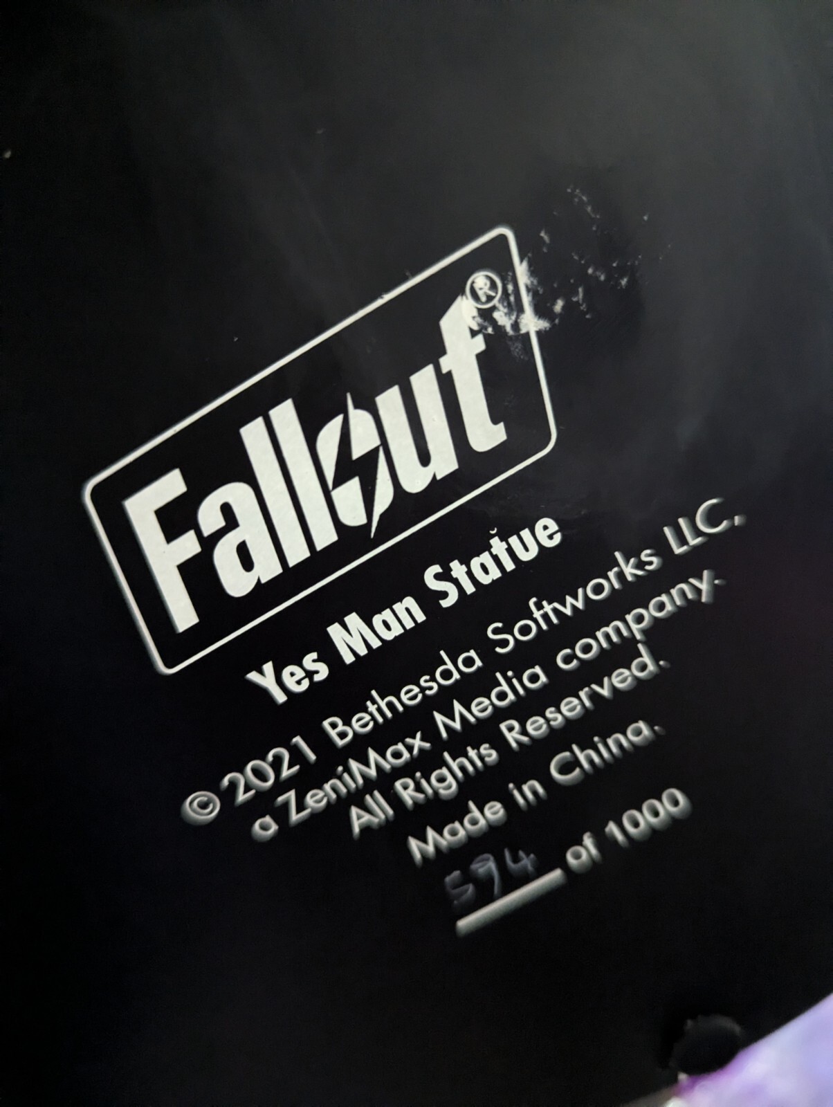 Bethesda The Tops Fallout New Vegas Yes Man Statue – #594 / 1000 – With Box