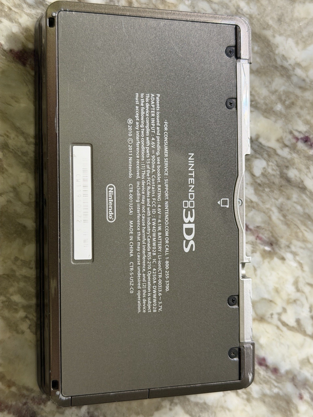 Nintendo 3DS Gray Handheld Console CTR-001 (USA)