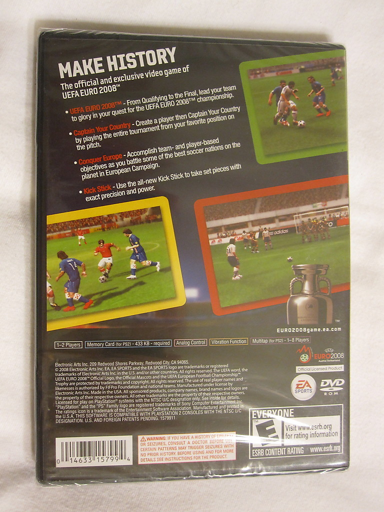UEFA Euro 2008 Austria-Switzerland (Playstation PS2) Brand New, Sealed~