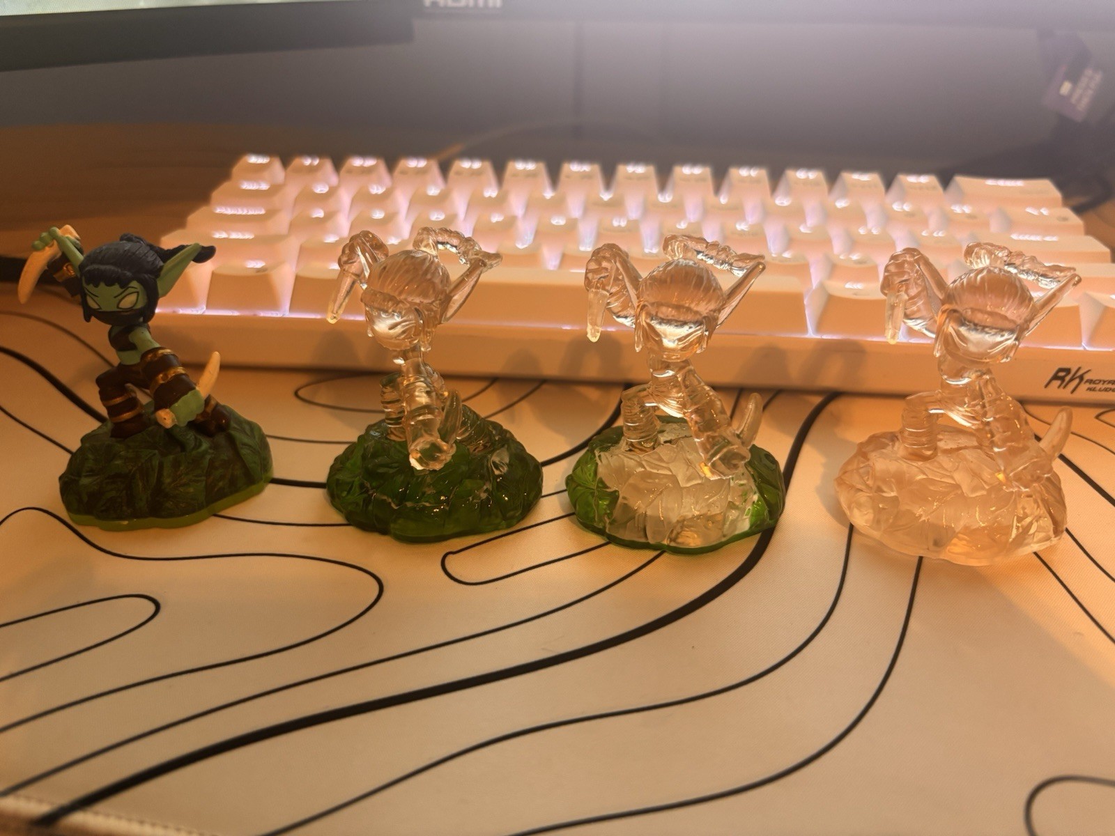 Custom Skylanders Clear 3D Printed Resin Stealth Elf Figure (Works In Game)
