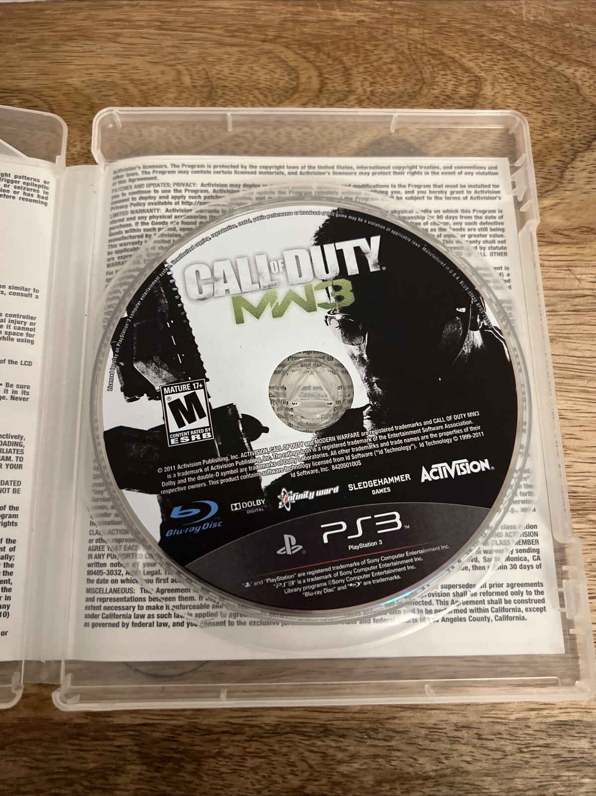Call Of Duty MW3 Video Game (Sony PS3, 2011) M Mature