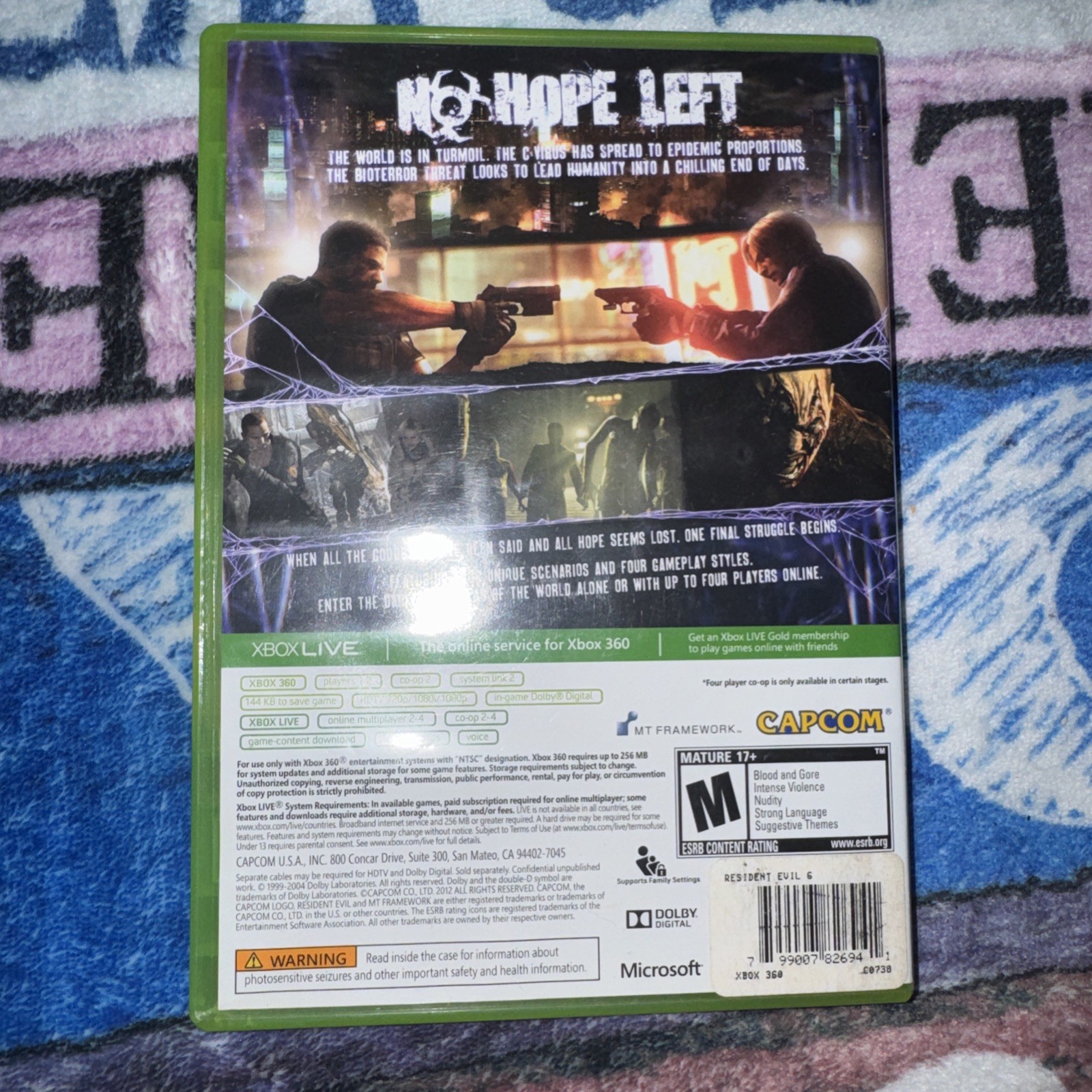 Resident Evil 6 – (Microsoft Xbox 360, 2012) – CIB, Tested & Working