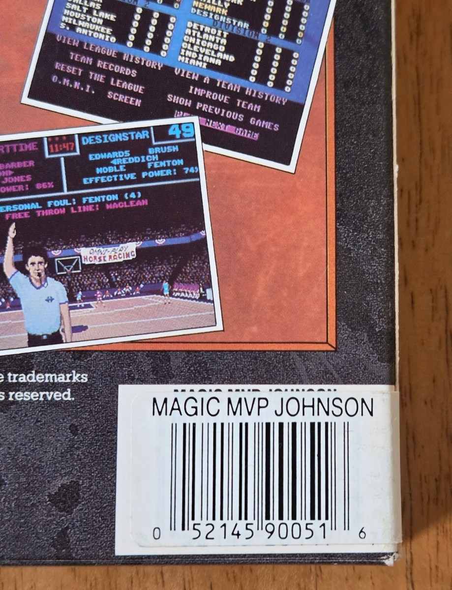 MVP Magic Johnson Virgin Mastertronic IBM PC Big Box Game 1990 CIB 3.5″ Floppy