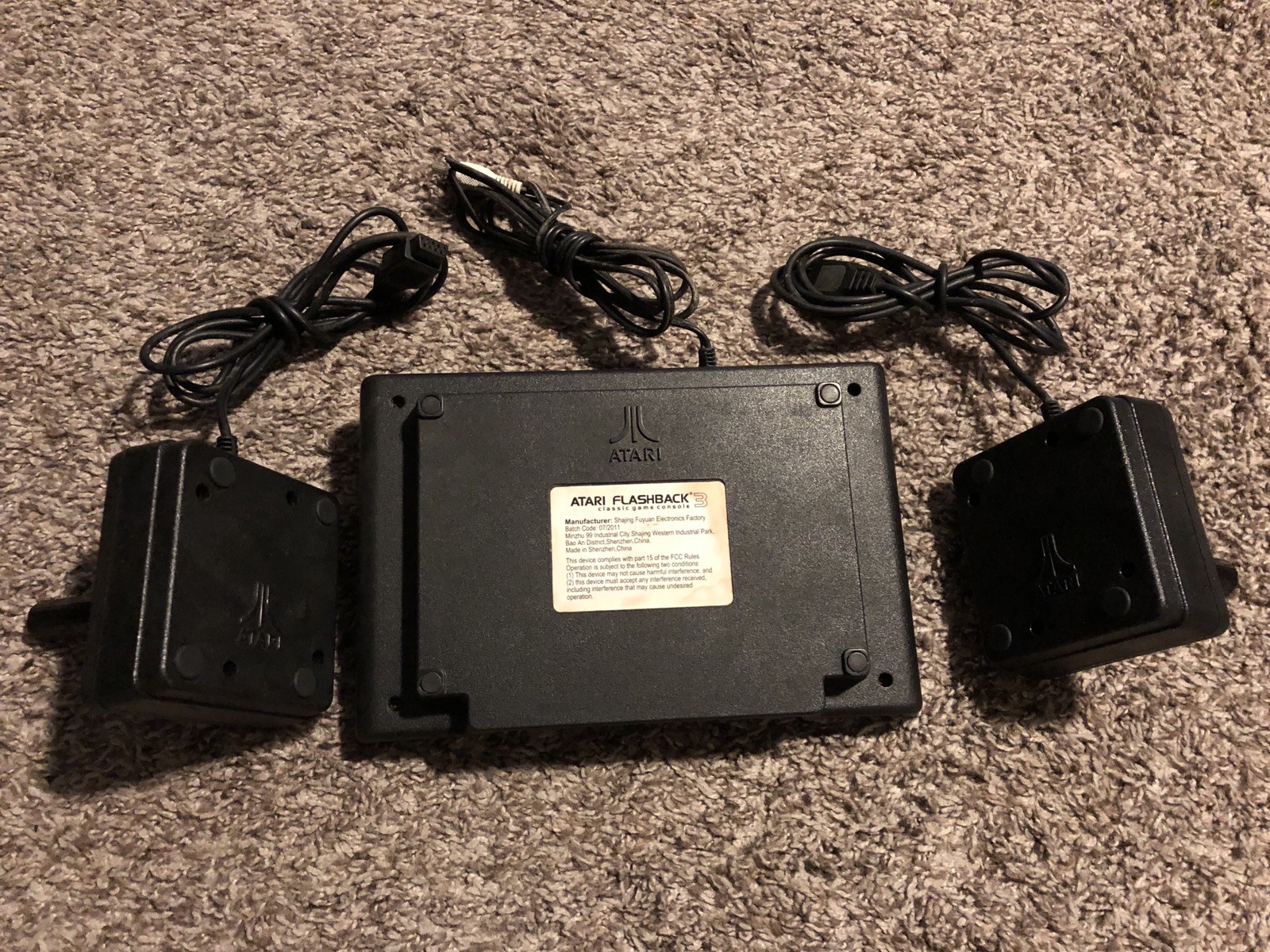 Atari Flashback 3 Black Console, No Charger And Not Sure If Working, Sold As Is