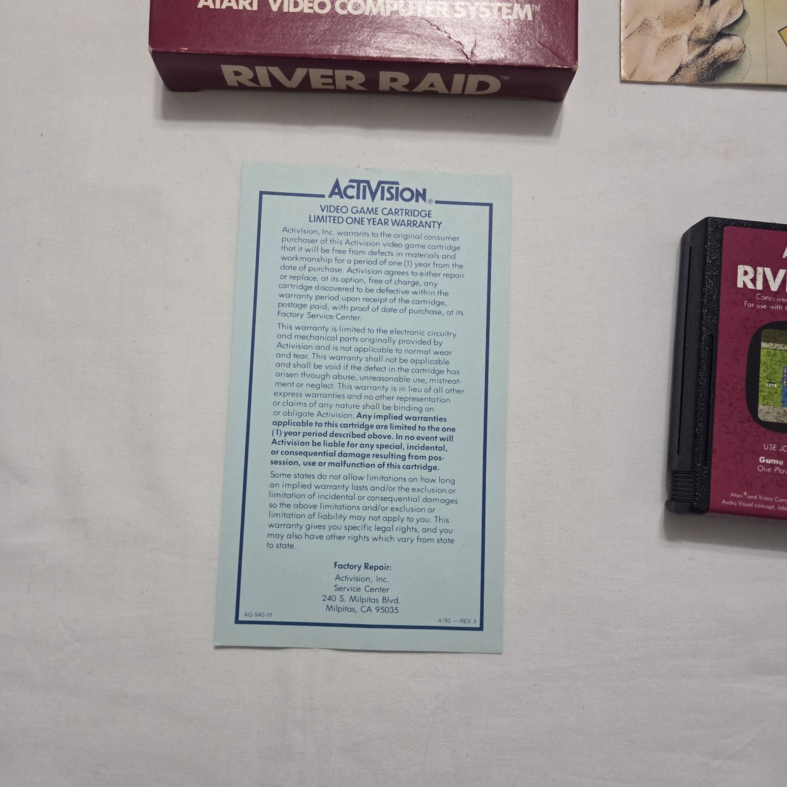 River Raid (Atari 2600, 1982) Complete In Box CIB w/ Manual & Paperwork