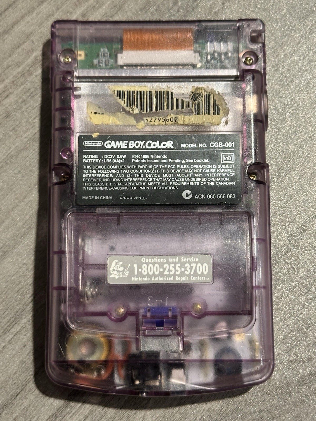 Nintendo Game Boy Color Handheld Video Game Console – Atomic Purple CGB-001