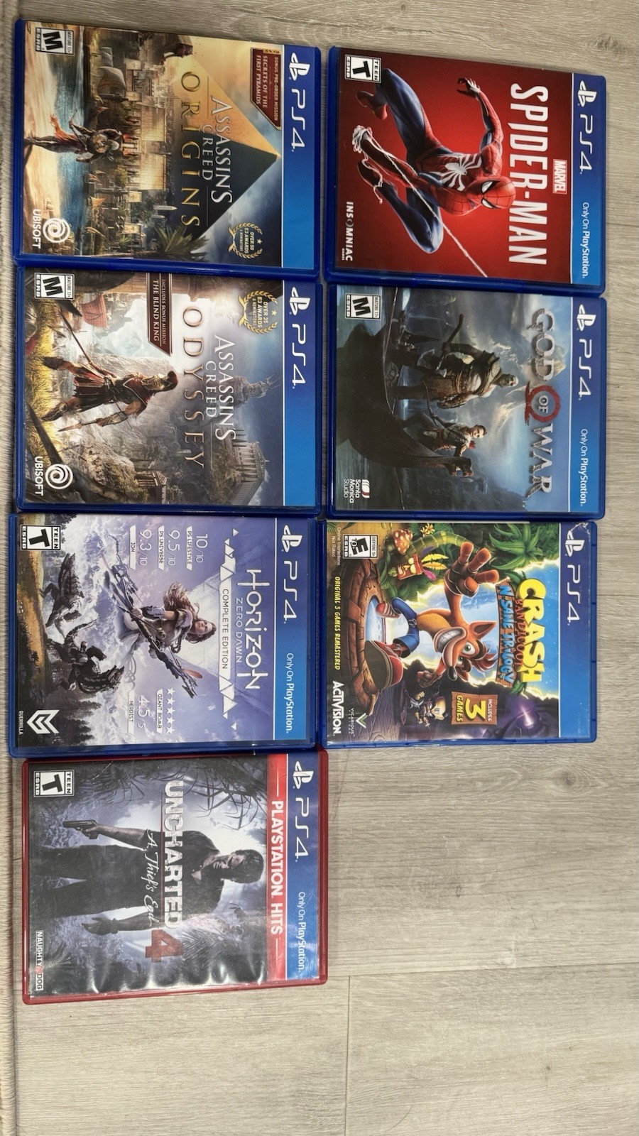 PS4 Game Discs Assorted Selection Lot of 7 PlayStation 4 Video Games