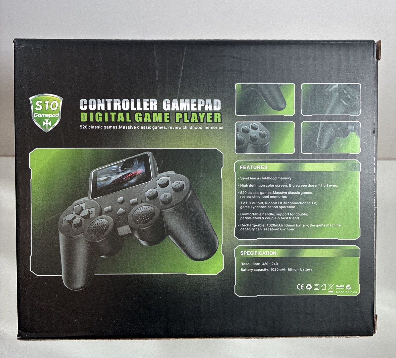 S10-Gamepad -Controller With Screen & 520 Built In Games Wireless Connect To TV