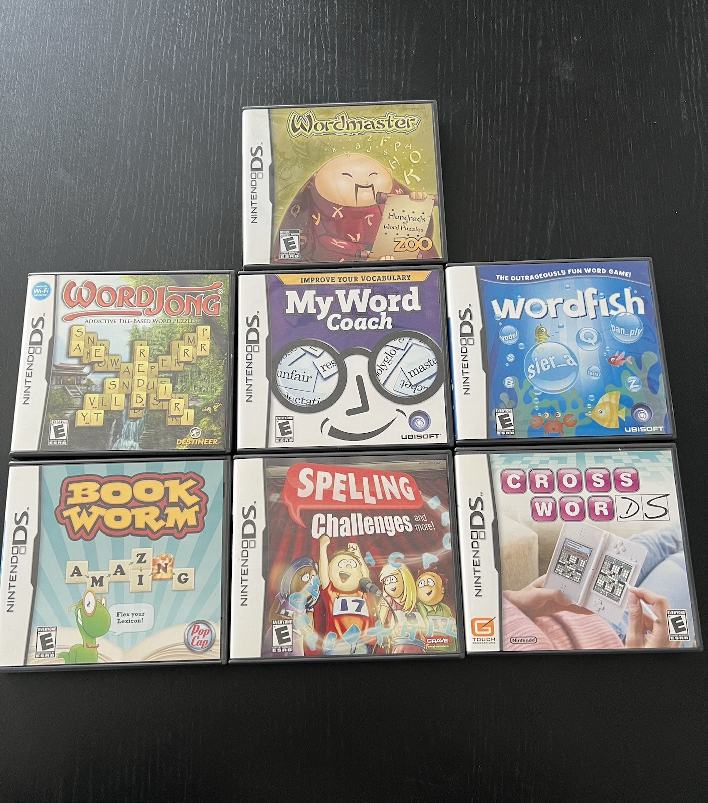 Nintendo DS Word Bookworm Crosswords Spelling Challenges Wordfish Wordjong Lot 7