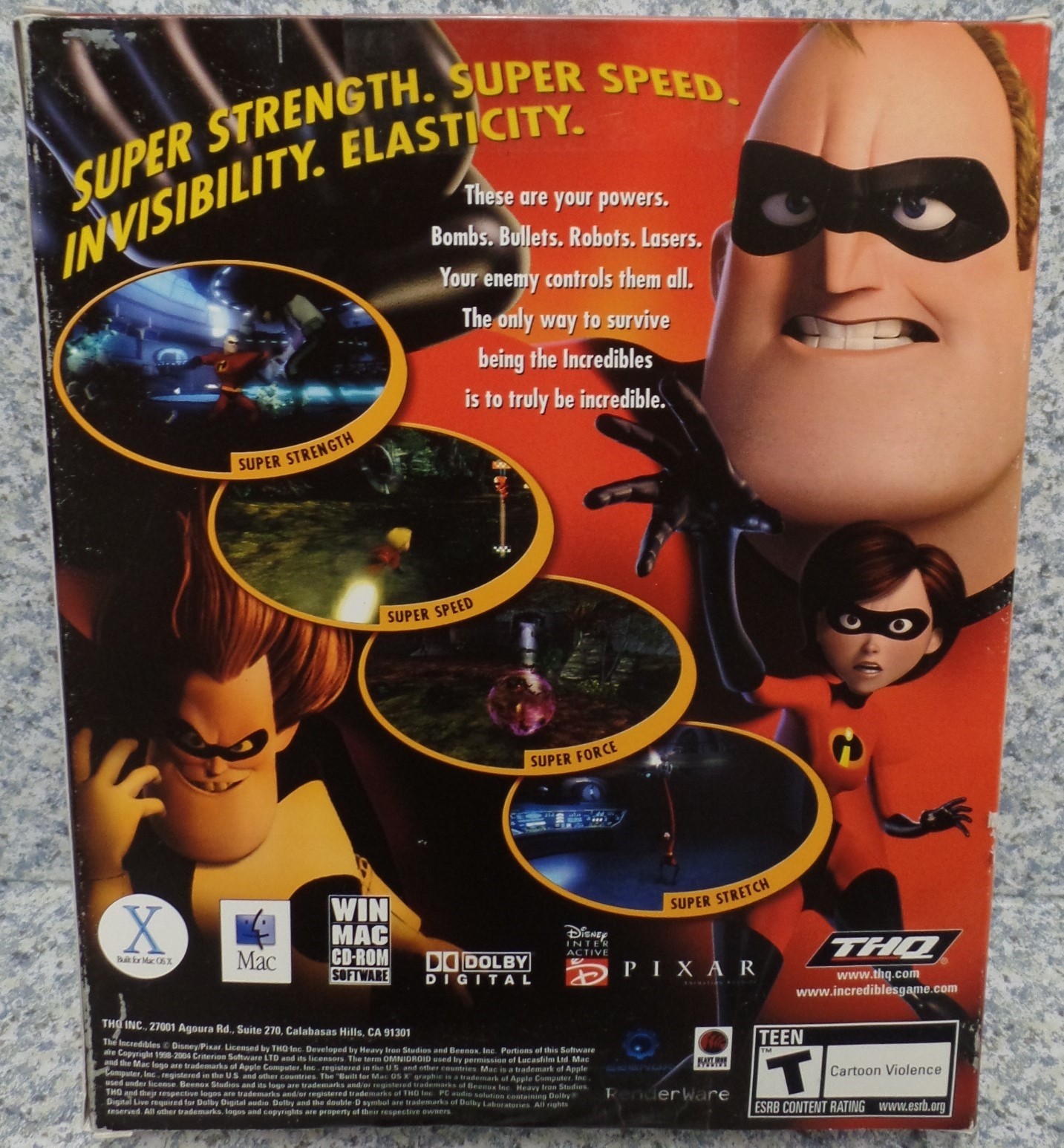 Video Game PC The Incredibles Disney Pixar NEW Big Box #1
