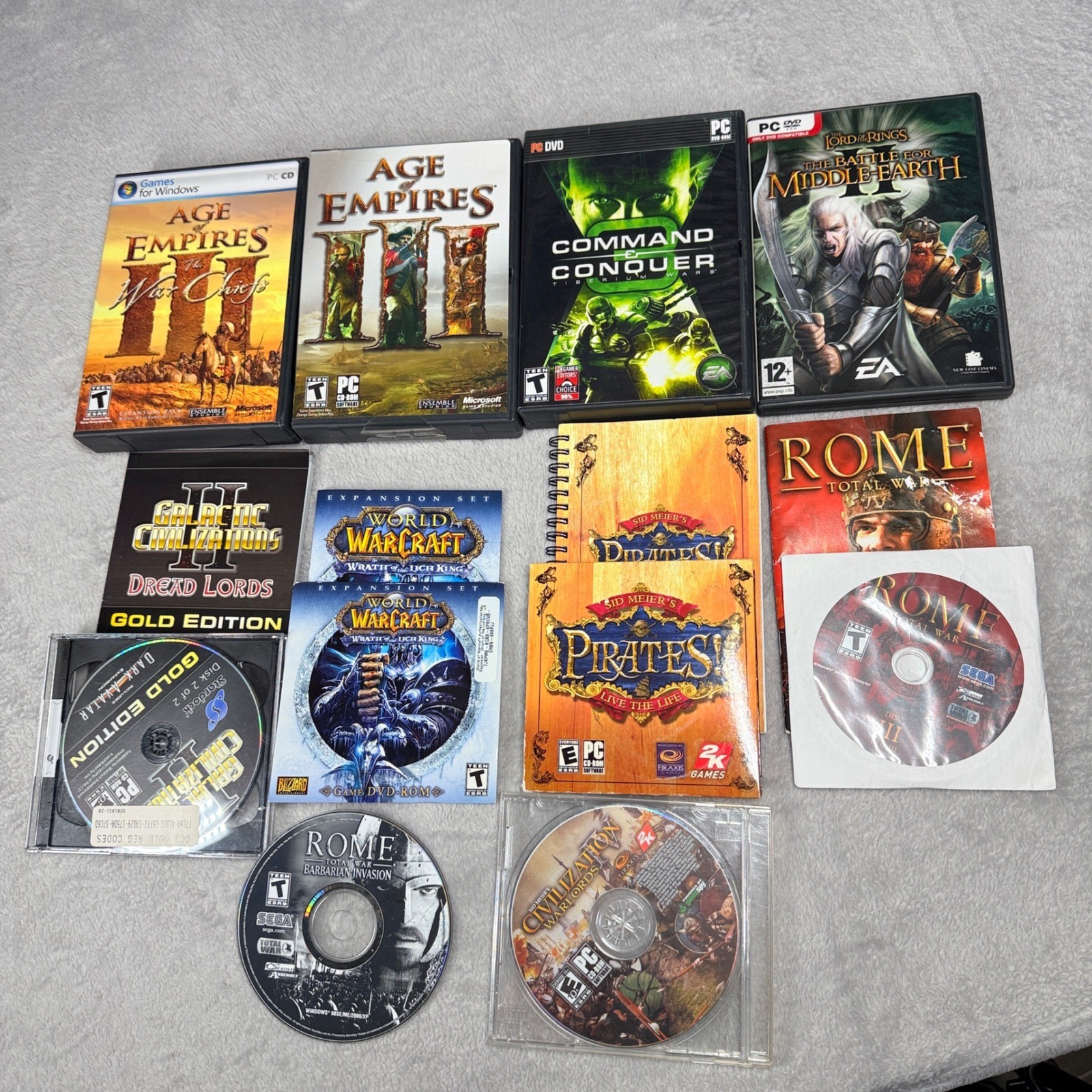 Microsoft PC Strategy Game Lot 10 Multicolor Age of Empires Rome RTS TESTED