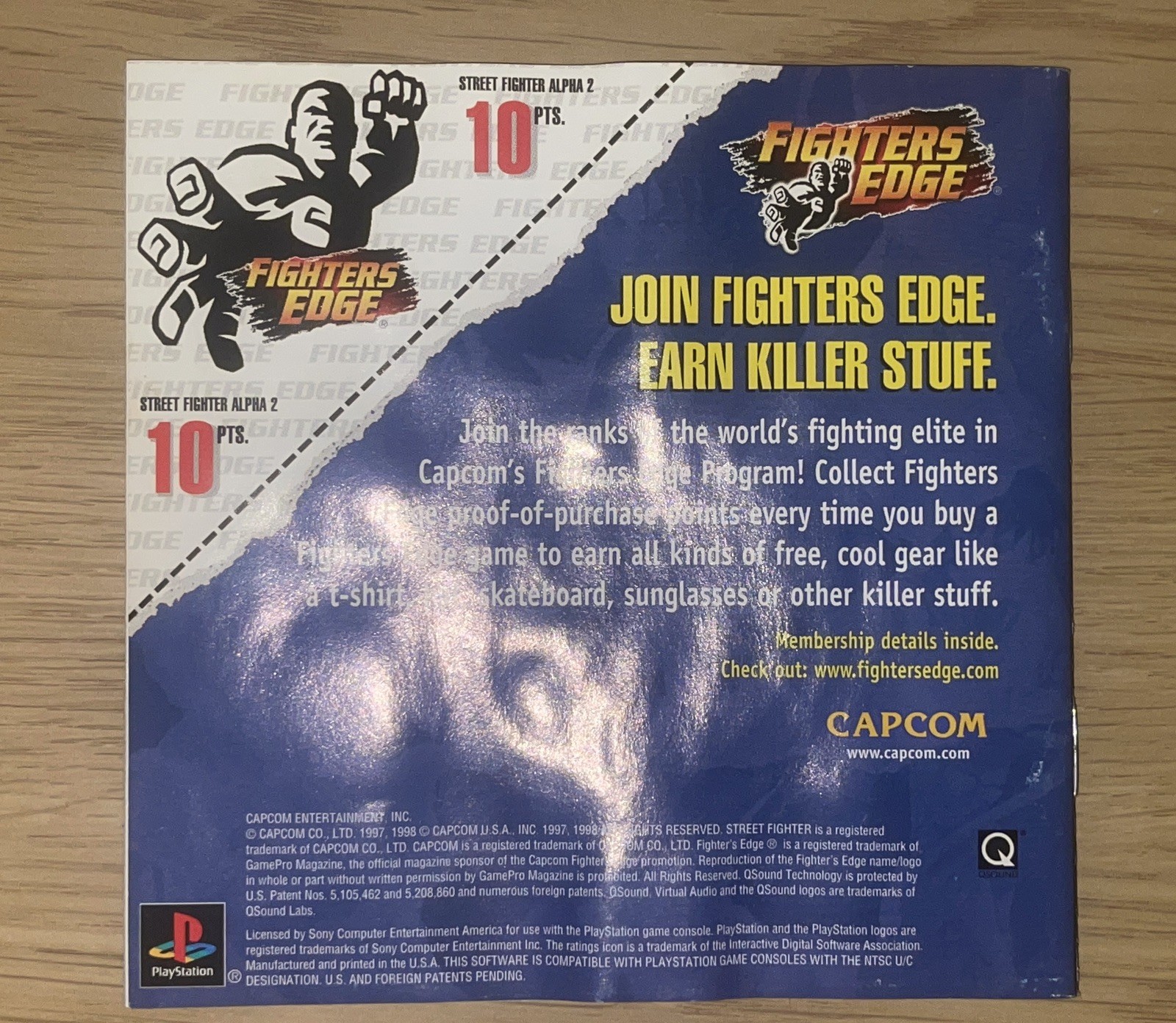 Street Fighter Alpha 2 Fighters Edge (Sony PlayStation 1) PS1 Complete