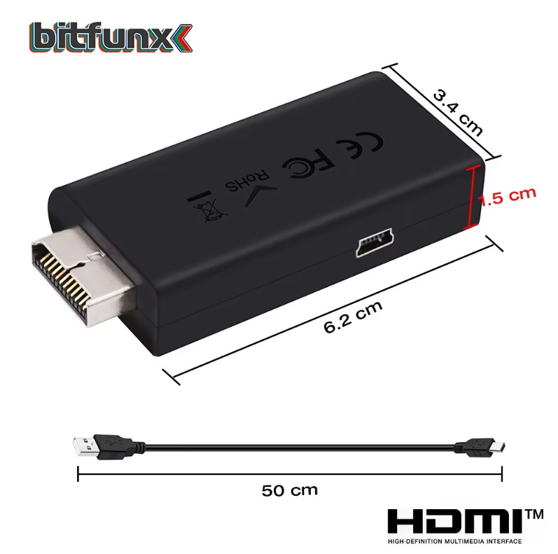 Bitfunx HDMI-compatible Converter Adapter Ypbpr Input for Sony PS2