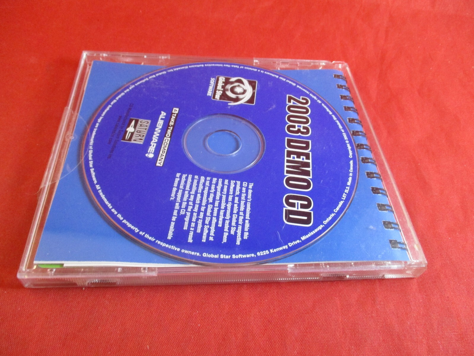 Global Star Software 2003 E3 Video Game Conference Promotional Press Kit Demo CD