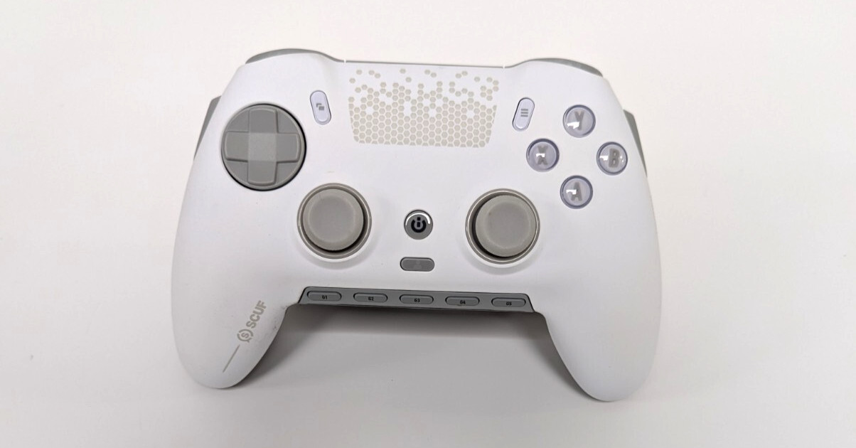 SCUF ENVISION PRO Wireless PC Gaming Controller -White Gray (Missing Dongle)