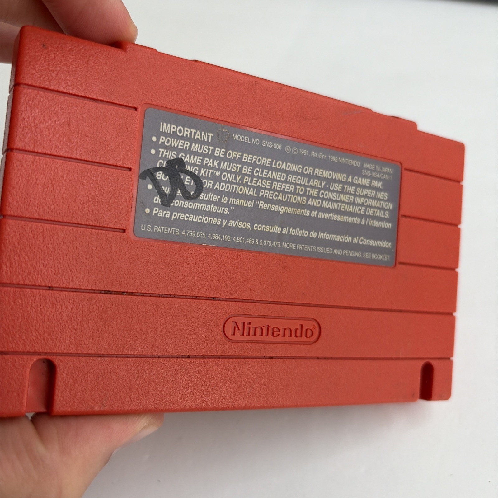Spider-Man Venom: Maximum Carnage (Super Nintendo SNES, 1994) Red Cartridge