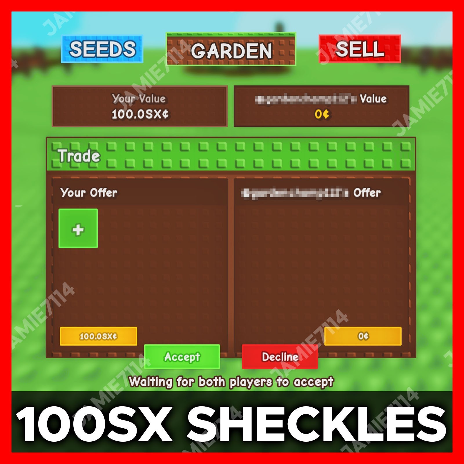 [2.8Q+ Sheckles] 💰🌱 Roblox Grow a Garden 💰🌱 CHEAPEST – Fast Delivery 🚀