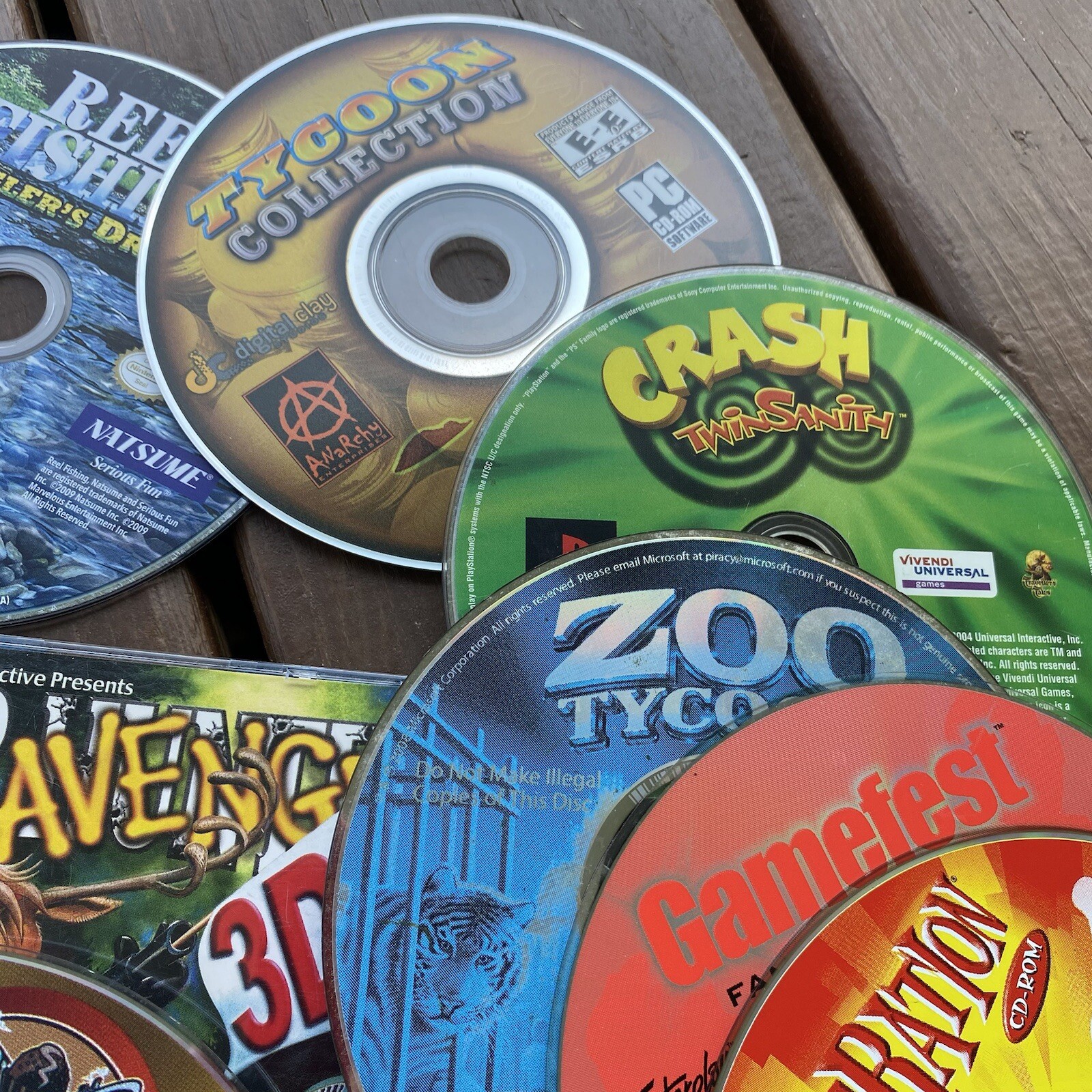 Lot of 21 Assorted Vintage PC Video Games CD PS2 Discs Only *Many Have Scratches