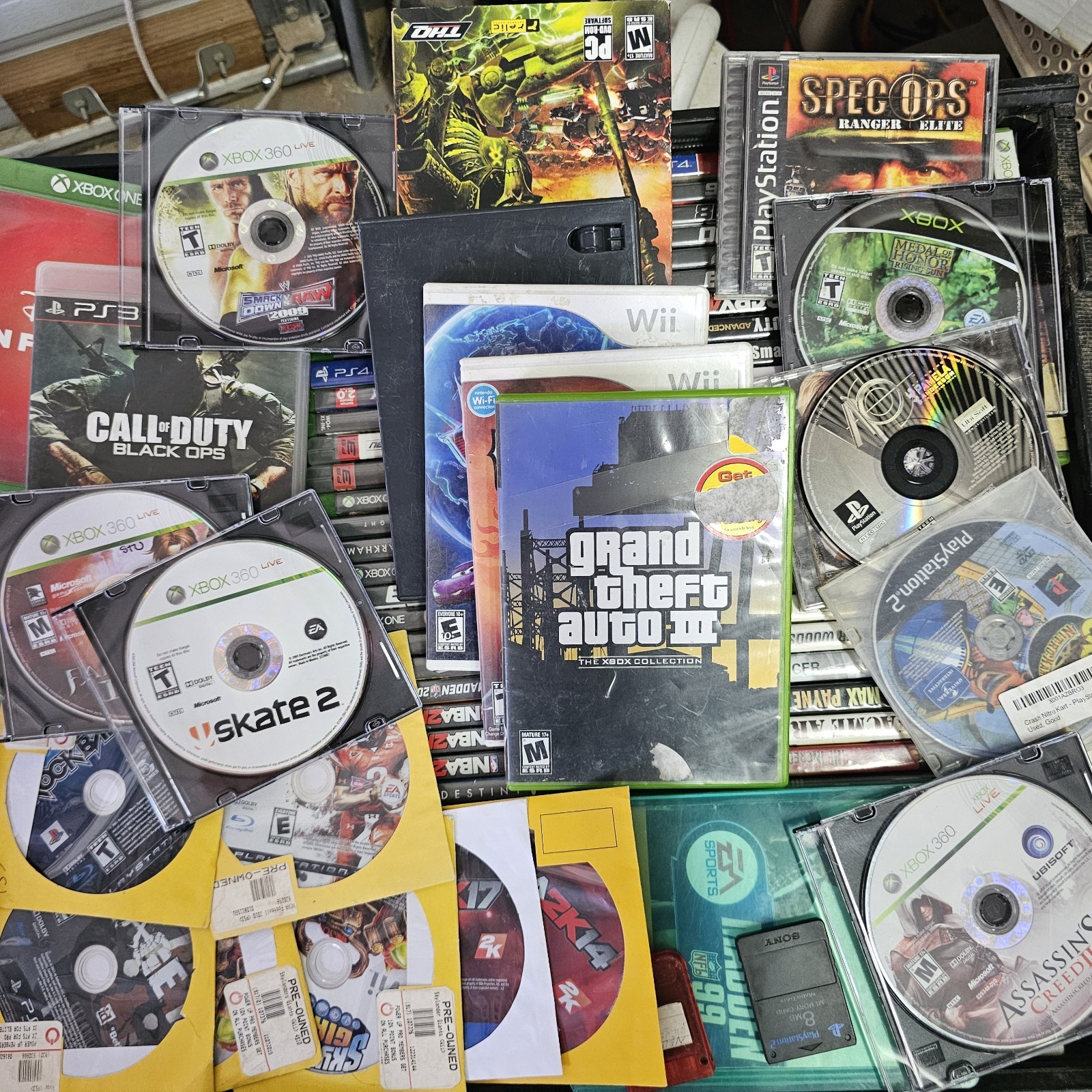 Video Games Lot Of 171 Plus XBox 360 Console. PS1,2,3,4 XBox, 360, One, Wii,PC