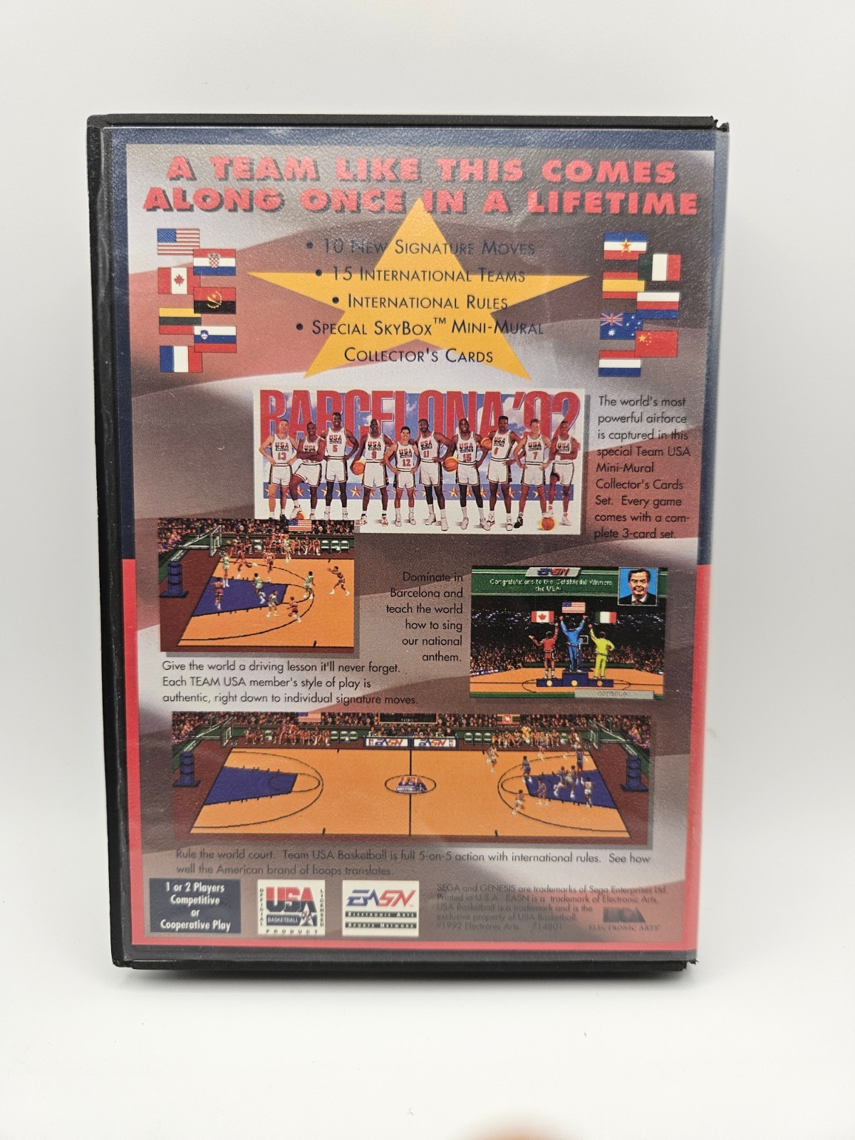 Team USA Basketball (Sega Genesis) COMPLETE w/ Reg and Sealed Collector Cards!